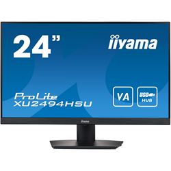 iiyama ProLite monitor XU2494HSU-B2 24", VA panel, Full HD, Black, 3-side borderless bezel, HDMI, Display Port, USB Hub