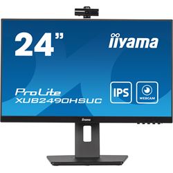 iiyama ProLite monitor XUB2490HSUC-B5 24" IPS, FHD webcam and microphone, Height Adjustable, 3-side borderless design