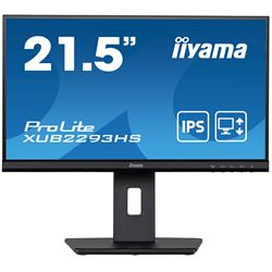 iiyama ProLite monitor XUB2293HS-B5 22" IPS panel, 3-side borderless design, height adjustable stand, HDMI, DP