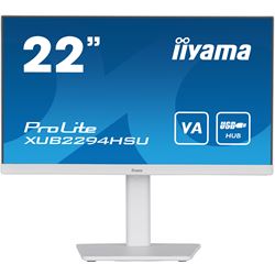 iiyama ProLite monitor XUB2294HSU-W2 22" 3-side borderless, height adjustable, white, VA panel, HDMI