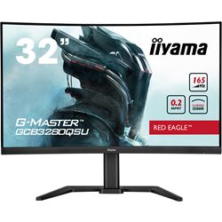 iiyama G-Master Red Eagle curved gaming monitor GCB3280QSU-B1 32" Black, 2560 x 1440, 0.2ms, 144hz, FreeSync, HDMI, Display Port, Height Adjustable