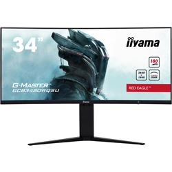 iiyama G-Master Red Eagle curved gaming monitor GCB3480WQSU-B1 34" Black, 3440 x 1440, 0.4ms, 180hz, FreeSync, HDMI, Display Port, Height Adjustable