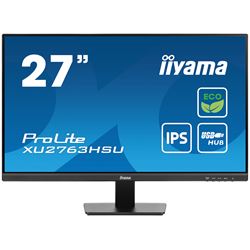 iiyama ProLite monitor ECO XU2763HSU-B1 27" IPS, Full HD, Black, Ultra Slim Bezel, HDMI, Display Port, USB Hub with B energy class
