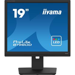 iiyama ProLite monitor B1980D-B5 19" 5:4 Black, Height Adjustable, Black, VGA, DVI