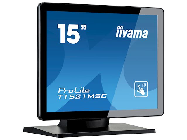 iiyama ProLite monitor T1521MSC-B1 15" Black, 5:4, Projective Capacitive 10pt touch, Bezel Free image 1