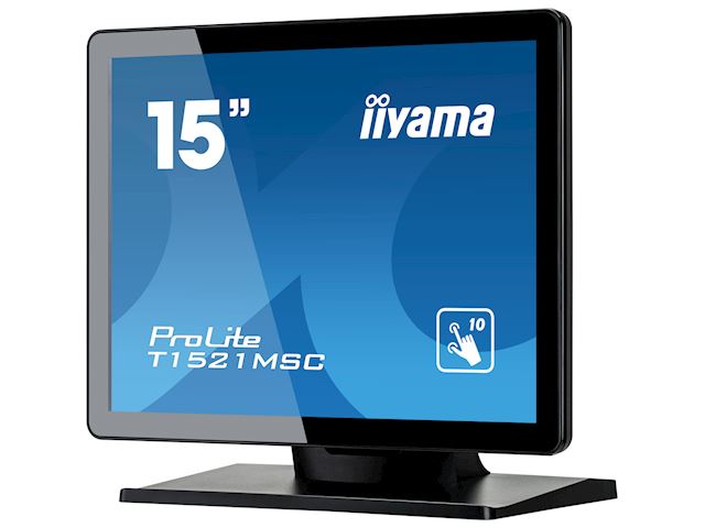 iiyama ProLite monitor T1521MSC-B1 15" Black, 5:4, Projective Capacitive 10pt touch, Bezel Free image 2