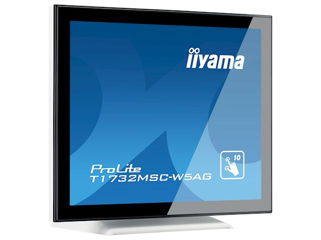 iiyama ProLite monitor T1732MSC-W5AG 17" White, Anti Glare, 5:4, Projective Capacitive 10pt touch, Bezel Free image 3