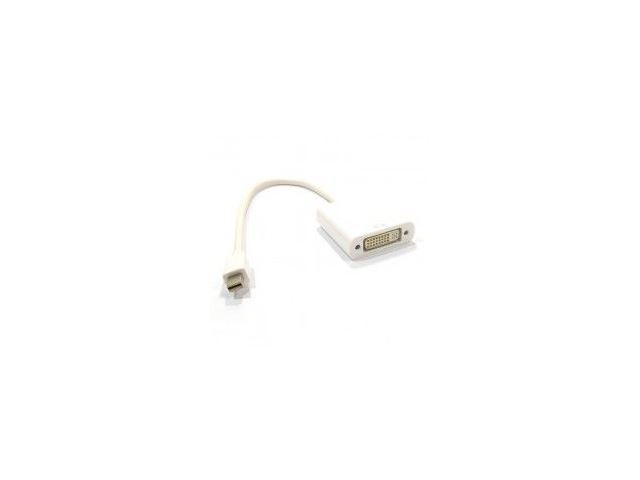 HDMINIDP-DVI015 Mini Display Port Plug to DVI-D Female Socket Adapter Cable 15cm, White image 1