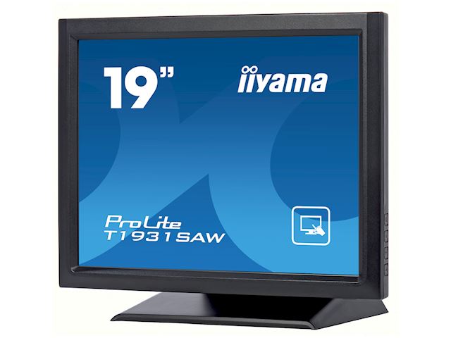 iiyama ProLite monitor T1931SAW-B5 19" Black, 5:4, Surface Acoustic Wave single touch, HDMI, Display Port image 2