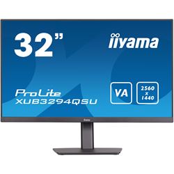 iiyama ProLite monitor XUB3294QSU-B1 32" VA, Height Adjustable, Black, Ultra wide res, HDMI, DP, Blue light reducer, USB hub