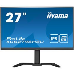 iiyama ProLite monitor XUB2796HSU-B5, 27" business/gaming, slimline, IPS, Height Adjustable and pivot function, HDMI, DisplayPort, FreeSync, Flicker free
