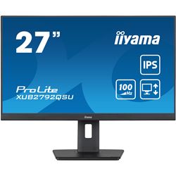 iiyama ProLite monitor XUB2792QSU-B6 27" IPS, 2560x1440, FreeSync, 100hz, 3-side borderless, Black, HDMI, Display Port, USB Hub, Height Adjustable