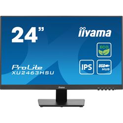 iiyama ProLite monitor ECO XU2463HSU-B1 24" IPS, Full HD, Black, Ultra Slim Bezel, HDMI, Display Port, USB Hub with B energy class