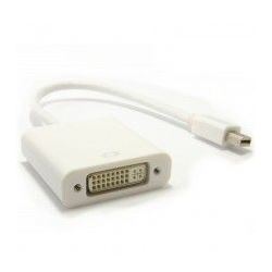 HDMINIDP-DVI015 Mini Display Port Plug to DVI-D Female Socket Adapter Cable 15cm, White thumbnail 0
